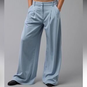 AE Stretch Extreme Wide-Leg Poppy Trouser in a Powder Blue color, NWT, size 12